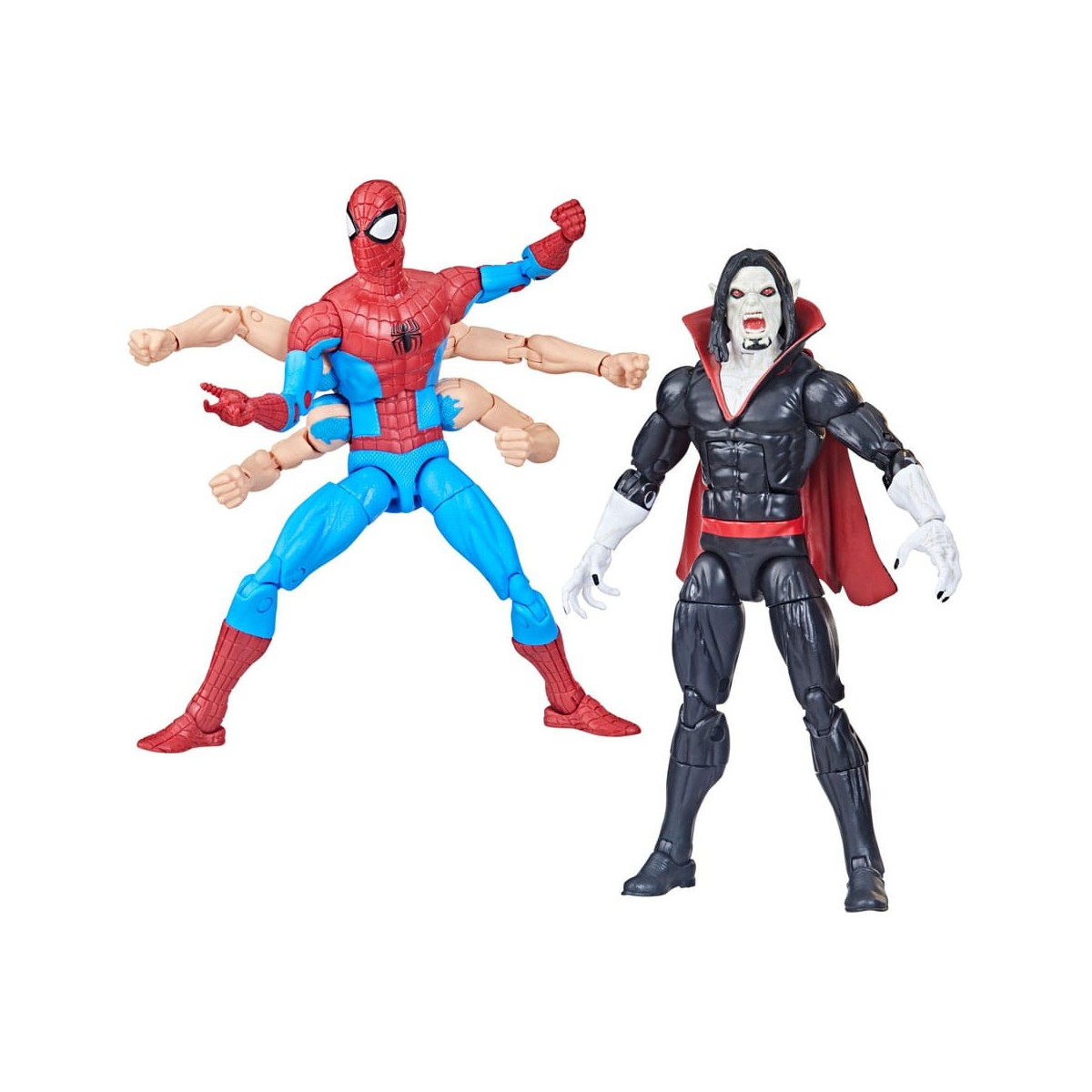 Marvel Legends The Amazing Spider-Man - 6 armi Spider-Man e Morbius confezione da 2 pezzi