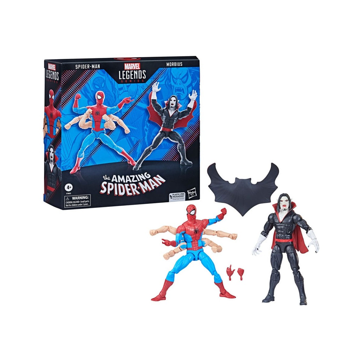 Marvel Legends The Amazing Spider-Man - 6 armi Spider-Man e Morbius confezione da 2 pezzi
