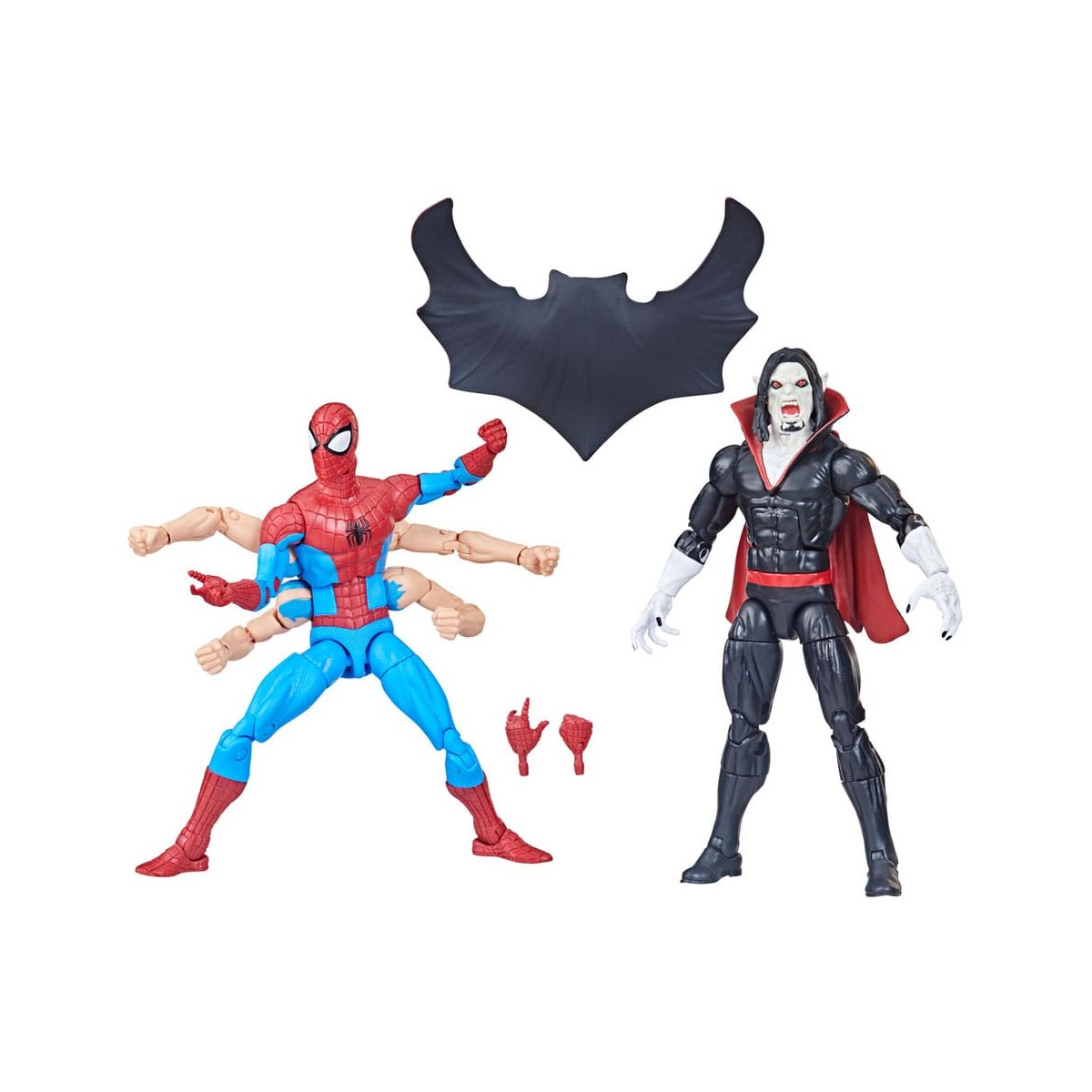 Marvel Legends The Amazing Spider-Man - 6 armi Spider-Man e Morbius confezione da 2 pezzi