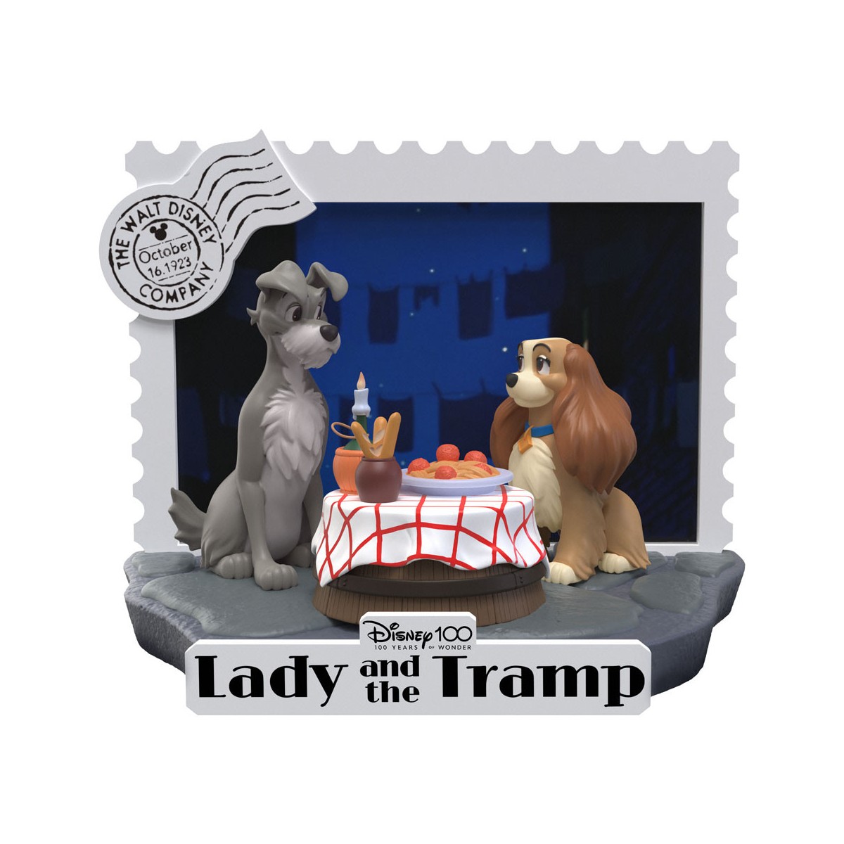 Regno della Bestia Disney - Diorama in PVC D-Stage La Bella e il Vagabondo - Disney 100 anni di meraviglie