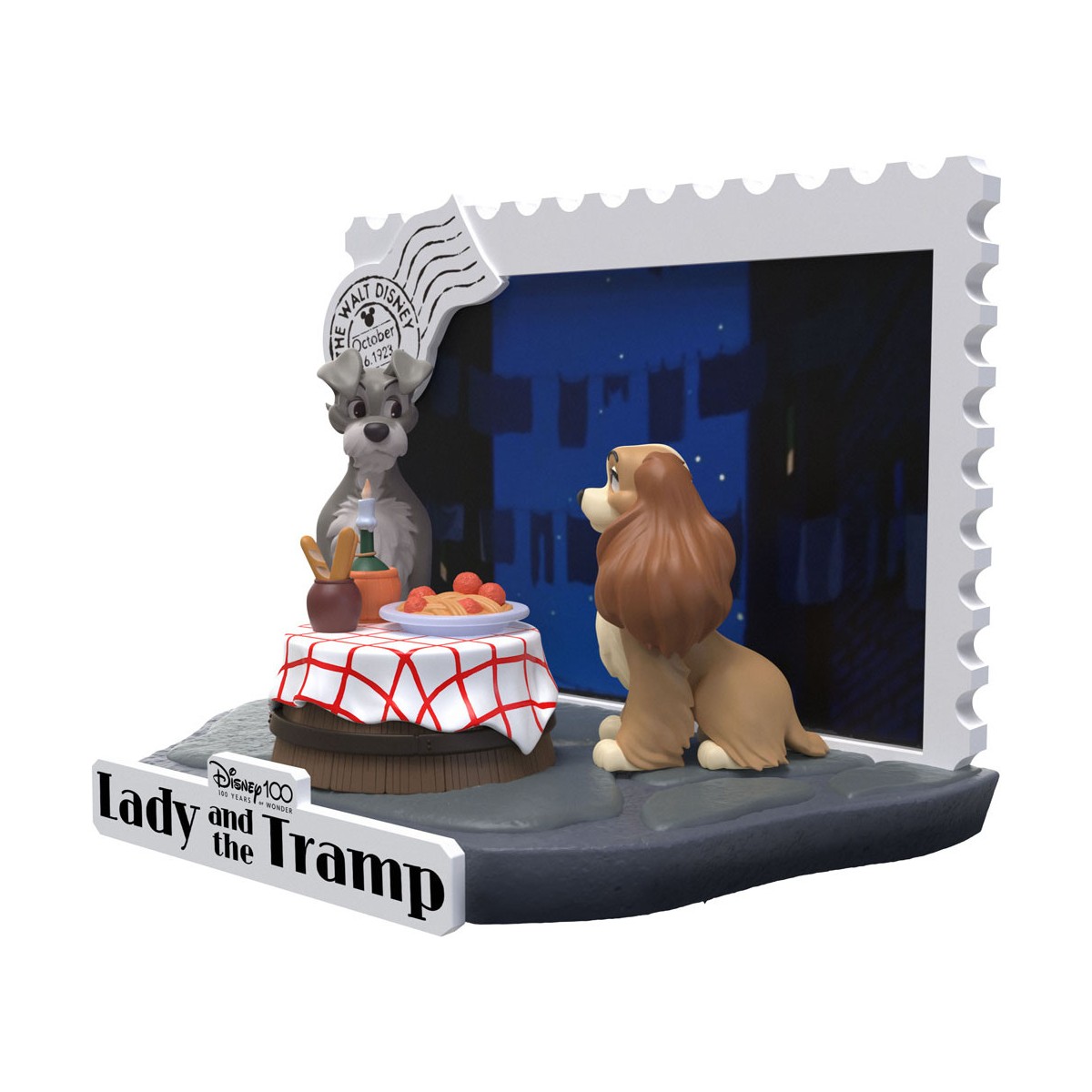 Regno della Bestia Disney - Diorama in PVC D-Stage La Bella e il Vagabondo - Disney 100 anni di meraviglie