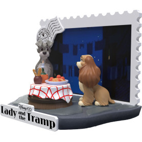 Regno della Bestia Disney - Diorama in PVC D-Stage La Bella e il Vagabondo - Disney 100 anni di meraviglie