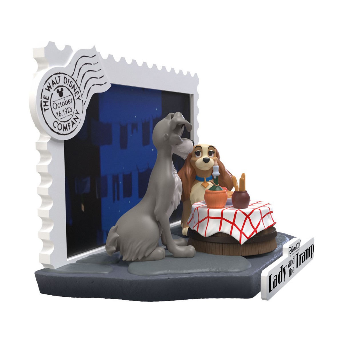 Regno della Bestia Disney - Diorama in PVC D-Stage La Bella e il Vagabondo - Disney 100 anni di meraviglie