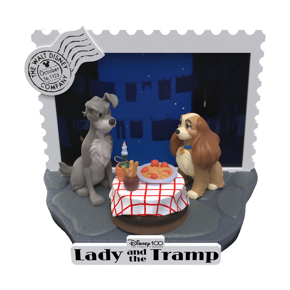 Regno della Bestia Disney - Diorama in PVC D-Stage La Bella e il Vagabondo - Disney 100 anni di meraviglie