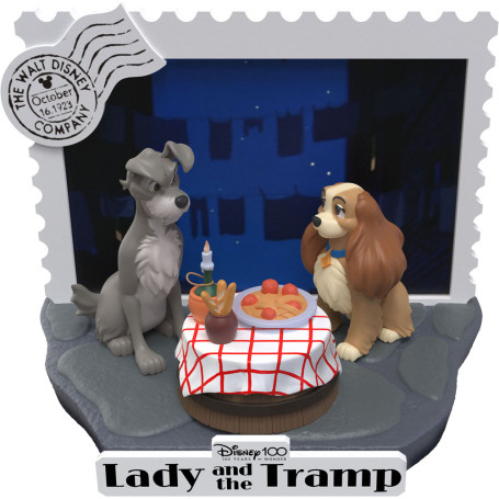 Regno della Bestia Disney - Diorama in PVC D-Stage La Bella e il Vagabondo - Disney 100 anni di meraviglie