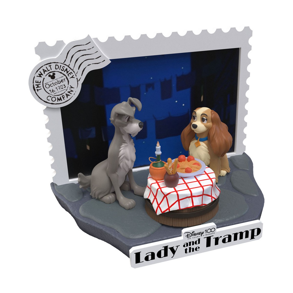 Regno della Bestia Disney - Diorama in PVC D-Stage La Bella e il Vagabondo - Disney 100 anni di meraviglie