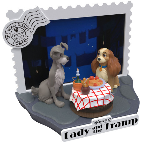 Regno della Bestia Disney - Diorama in PVC D-Stage La Bella e il Vagabondo - Disney 100 anni di meraviglie