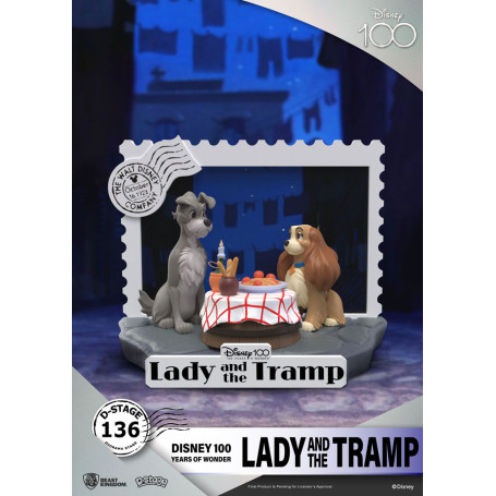 Regno della Bestia Disney - Diorama in PVC D-Stage La Bella e il Vagabondo - Disney 100 anni di meraviglie