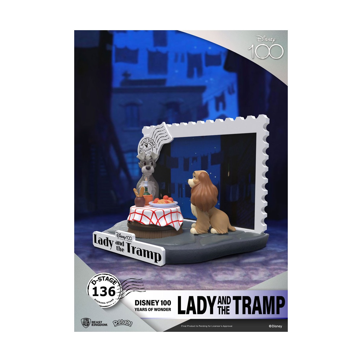 Regno della Bestia Disney - Diorama in PVC D-Stage La Bella e il Vagabondo - Disney 100 anni di meraviglie