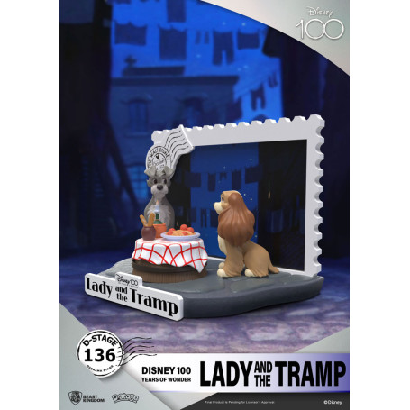 Regno della Bestia Disney - Diorama in PVC D-Stage La Bella e il Vagabondo - Disney 100 anni di meraviglie