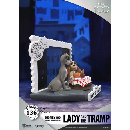 Regno della Bestia Disney - Diorama in PVC D-Stage La Bella e il Vagabondo - Disney 100 anni di meraviglie