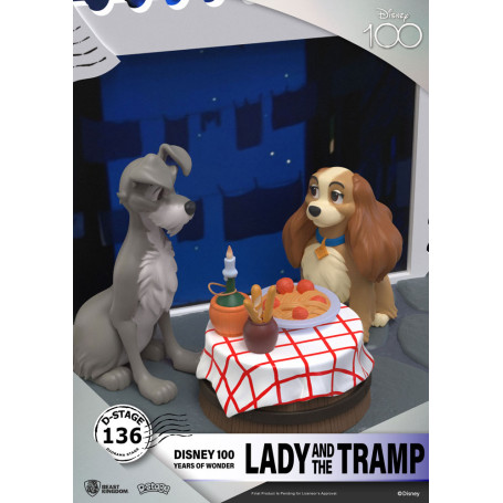 Regno della Bestia Disney - Diorama in PVC D-Stage La Bella e il Vagabondo - Disney 100 anni di meraviglie
