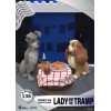 Regno della Bestia Disney - Diorama in PVC D-Stage La Bella e il Vagabondo - Disney 100 anni di meraviglie