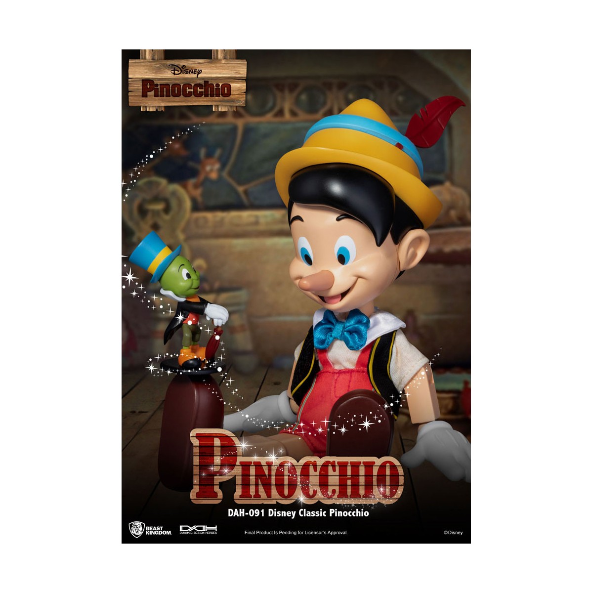Figurina classica Disney del Regno delle Bestie - Pinocchio - Eroi d'azione dinamici 1/9