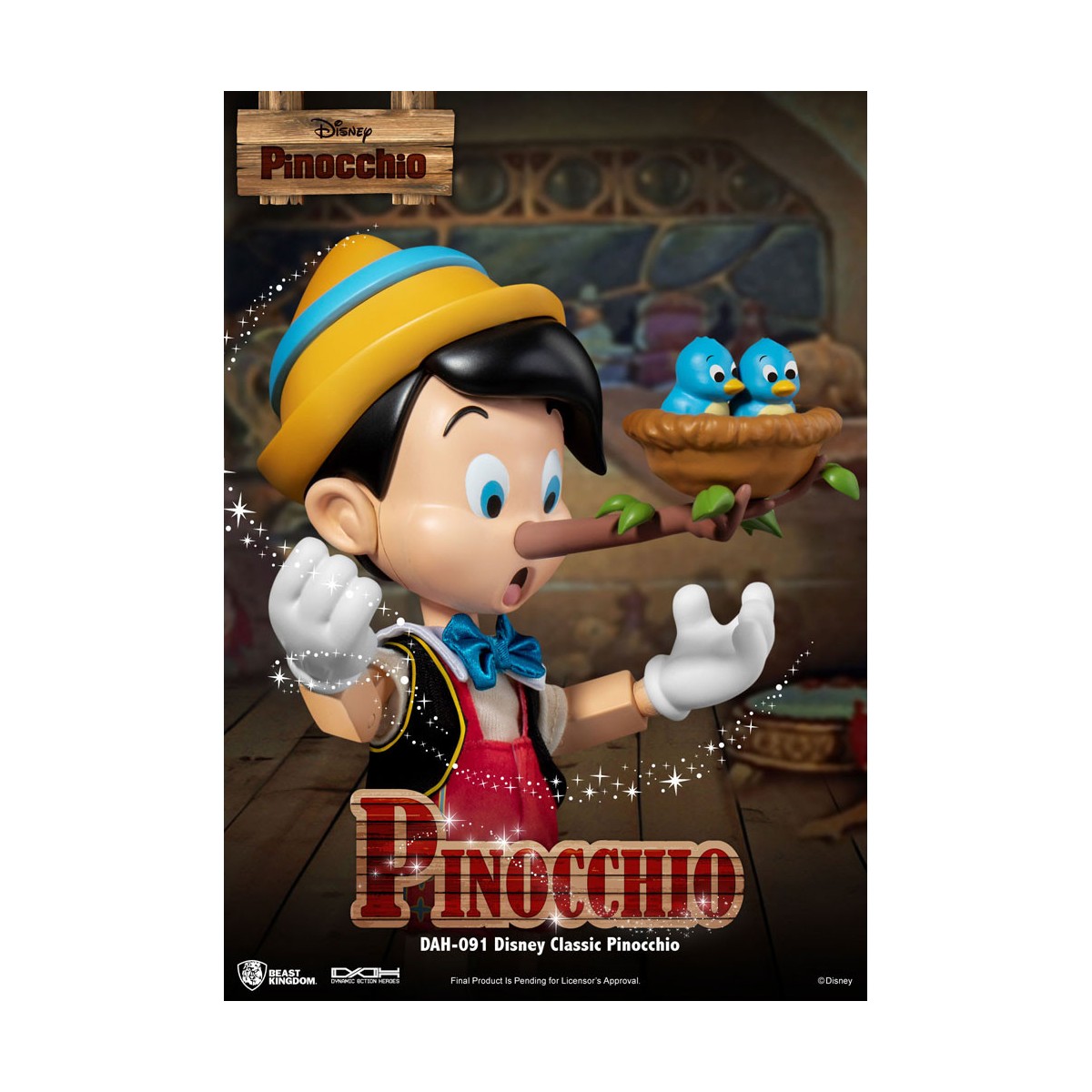 Figurina classica Disney del Regno delle Bestie - Pinocchio - Eroi d'azione dinamici 1/9