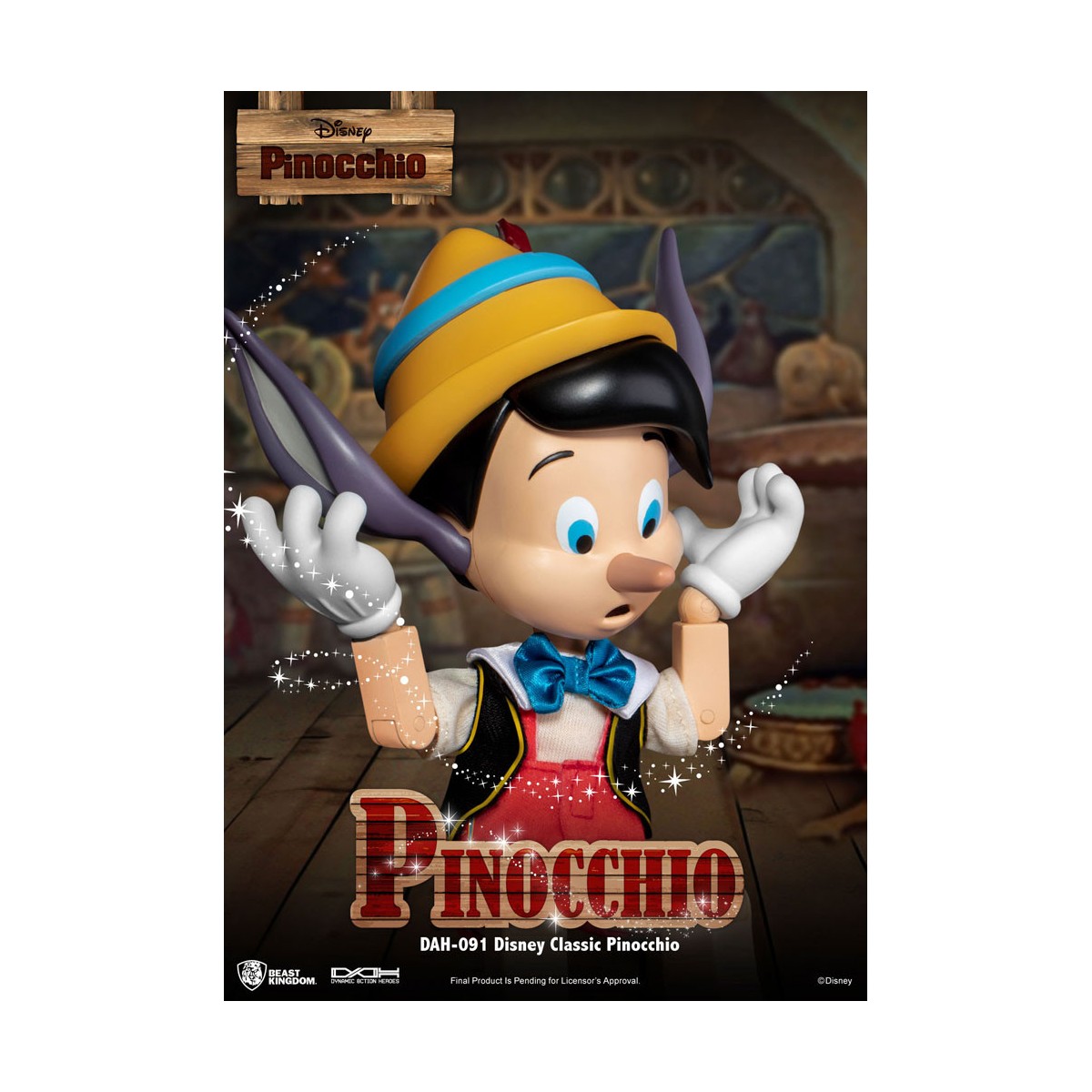 Figurina classica Disney del Regno delle Bestie - Pinocchio - Eroi d'azione dinamici 1/9