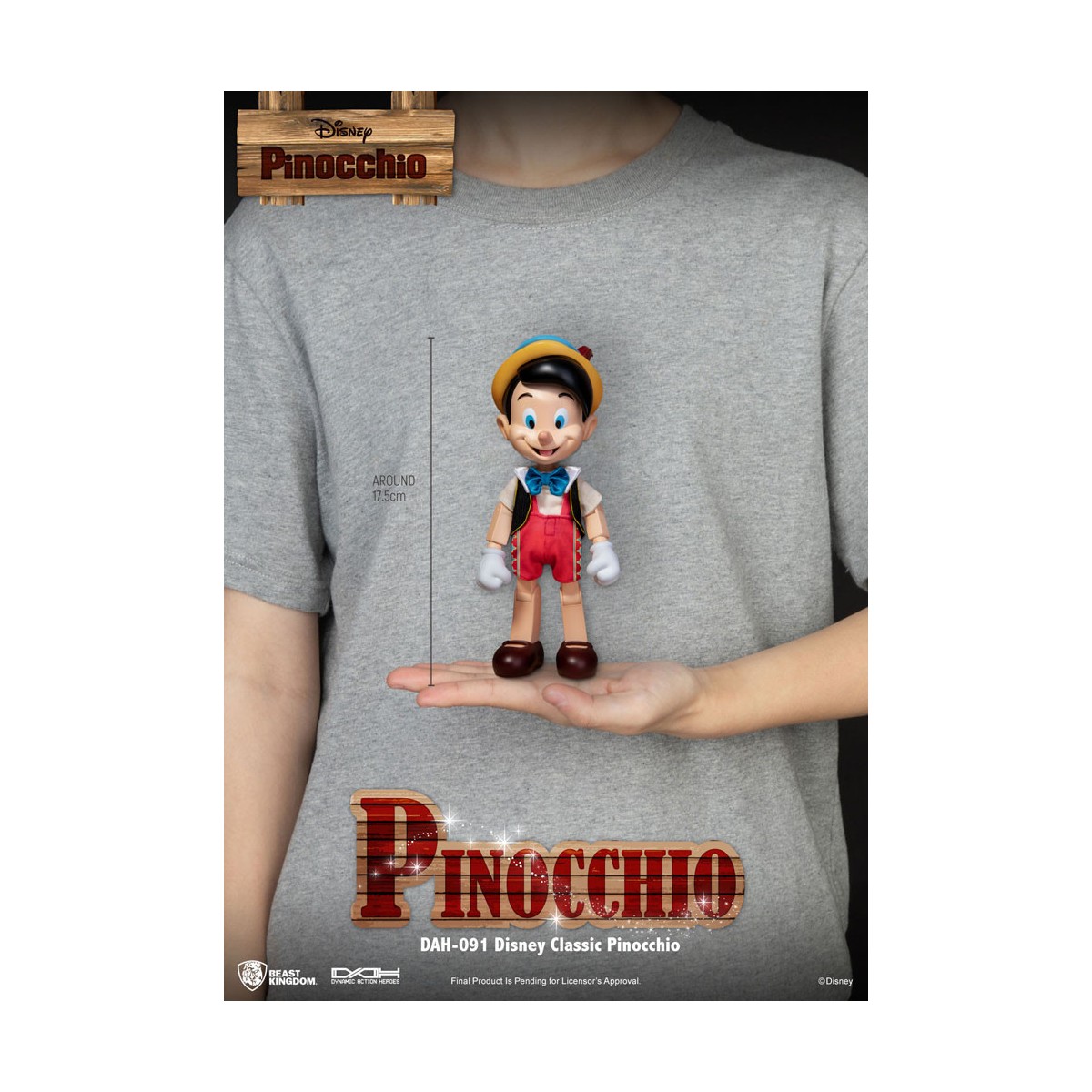 Figurina classica Disney del Regno delle Bestie - Pinocchio - Eroi d'azione dinamici 1/9