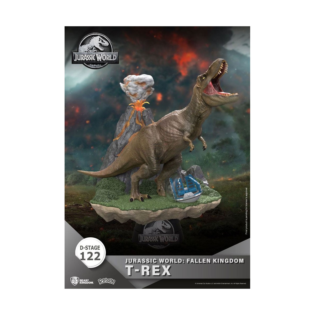 Regno delle bestie Jurassic World: Falling Kingdom diorama - T-REX - PVC D-Stage Iconic Movie Scene