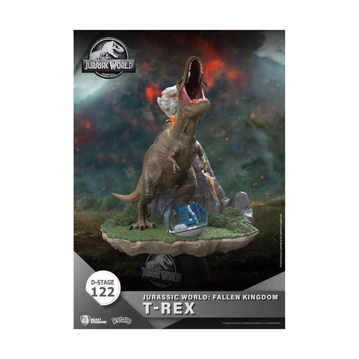 Regno delle bestie Jurassic World: Falling Kingdom diorama - T-REX - PVC D-Stage Iconic Movie Scene