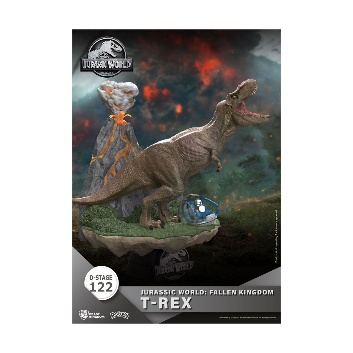 Regno delle bestie Jurassic World: Falling Kingdom diorama - T-REX - PVC D-Stage Iconic Movie Scene