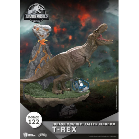 Regno delle bestie Jurassic World: Falling Kingdom diorama - T-REX - PVC D-Stage Iconic Movie Scene