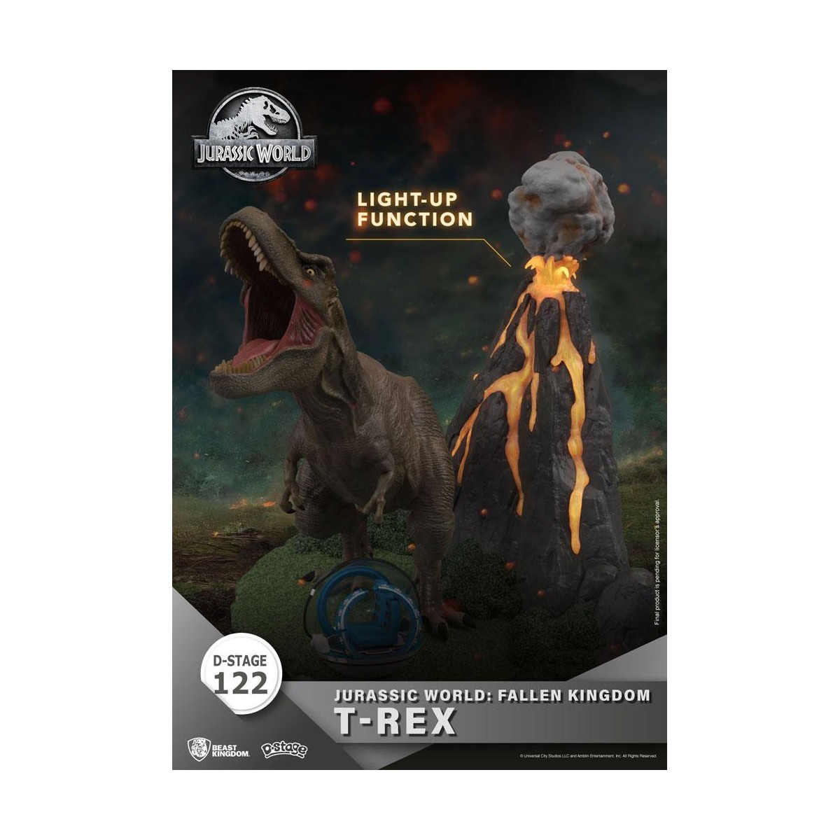 Regno delle bestie Jurassic World: Falling Kingdom diorama - T-REX - PVC D-Stage Iconic Movie Scene