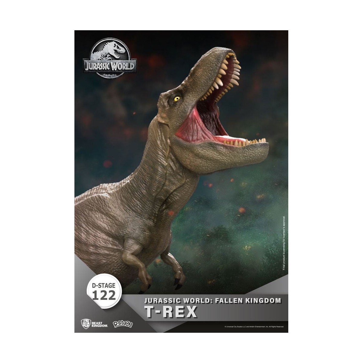 Regno delle bestie Jurassic World: Falling Kingdom diorama - T-REX - PVC D-Stage Iconic Movie Scene