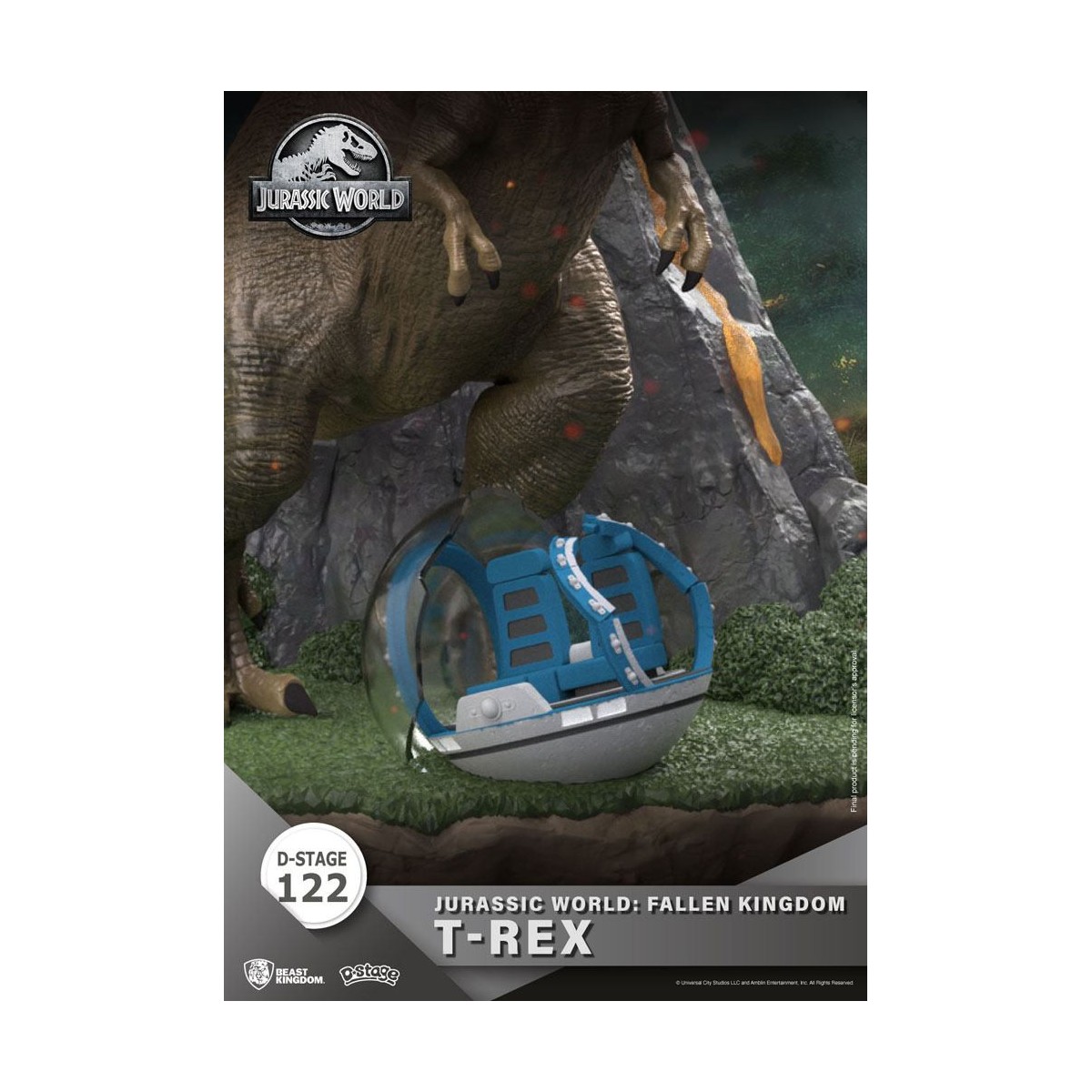 Regno delle bestie Jurassic World: Falling Kingdom diorama - T-REX - PVC D-Stage Iconic Movie Scene