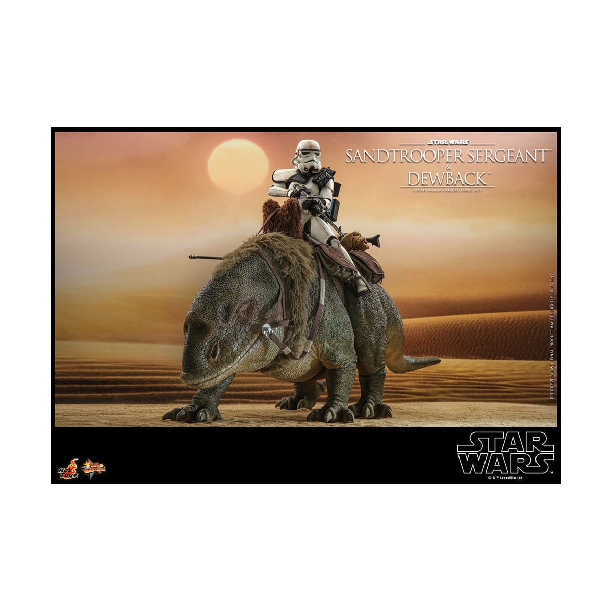 Hot Toys Star Wars - Confezione 2 figure 1/6 Sergente Sandtrooper e Dewback - Episodio IV
