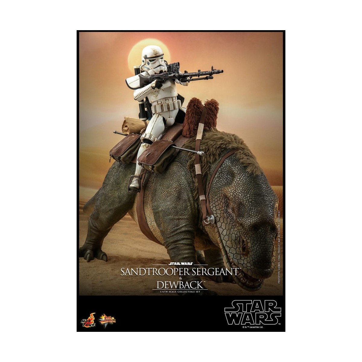 Hot Toys Star Wars - Confezione 2 figure 1/6 Sergente Sandtrooper e Dewback - Episodio IV