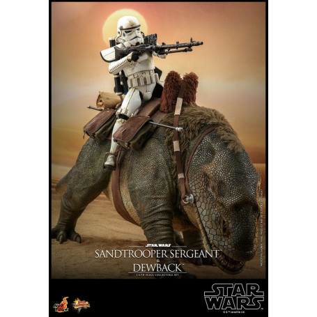 Hot Toys Star Wars - Confezione 2 figure 1/6 Sergente Sandtrooper e Dewback - Episodio IV