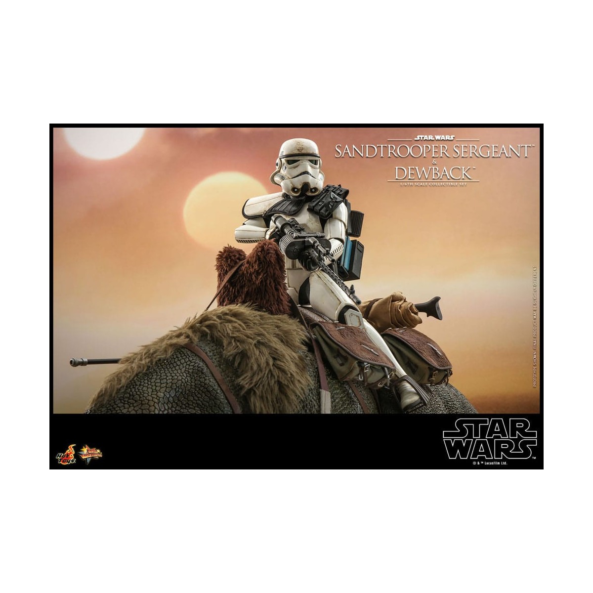Hot Toys Star Wars - Confezione 2 figure 1/6 Sergente Sandtrooper e Dewback - Episodio IV
