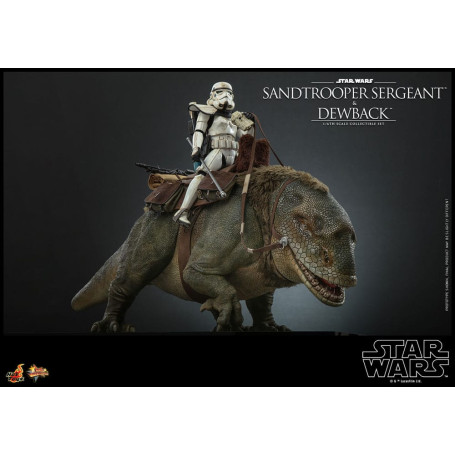 Hot Toys Star Wars - Confezione 2 figure 1/6 Sergente Sandtrooper e Dewback - Episodio IV