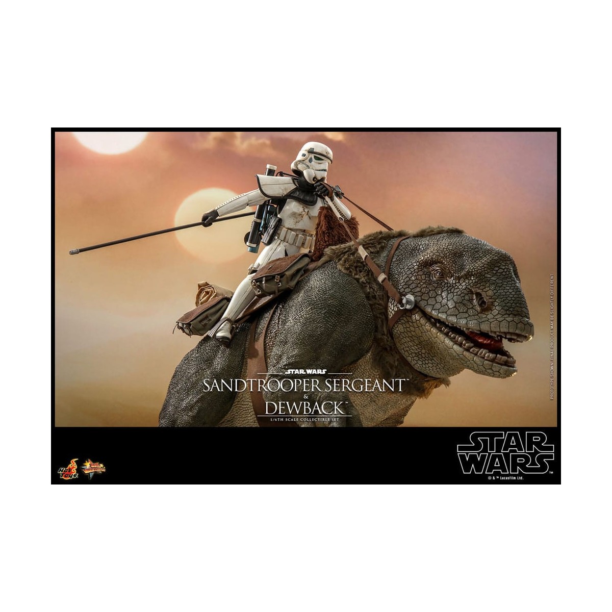 Hot Toys Star Wars - Confezione 2 figure 1/6 Sergente Sandtrooper e Dewback - Episodio IV