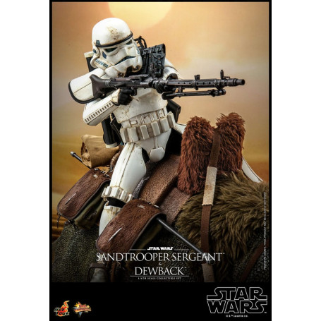 Hot Toys Star Wars - Confezione 2 figure 1/6 Sergente Sandtrooper e Dewback - Episodio IV