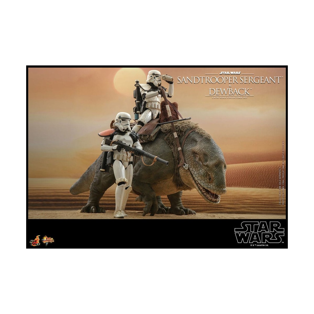 Hot Toys Star Wars - Confezione 2 figure 1/6 Sergente Sandtrooper e Dewback - Episodio IV