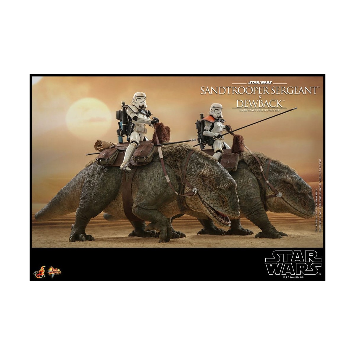 Hot Toys Star Wars - Confezione 2 figure 1/6 Sergente Sandtrooper e Dewback - Episodio IV
