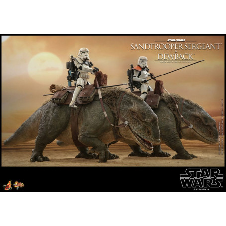 Hot Toys Star Wars - Confezione 2 figure 1/6 Sergente Sandtrooper e Dewback - Episodio IV