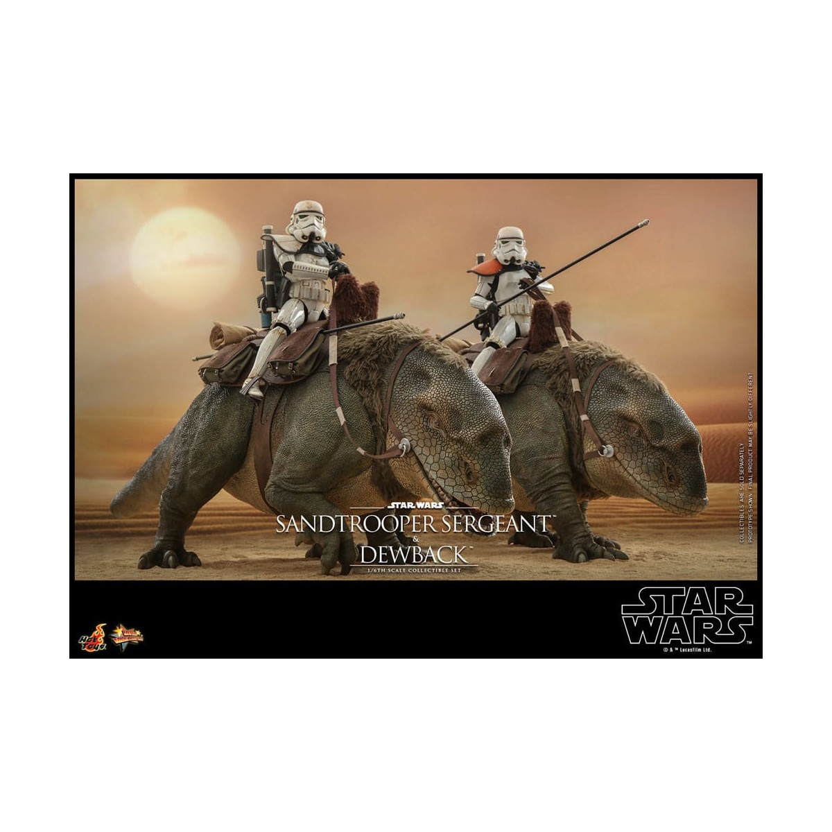 Hot Toys Star Wars - Confezione 2 figure 1/6 Sergente Sandtrooper e Dewback - Episodio IV