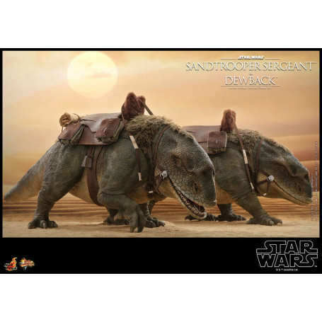 Hot Toys Star Wars - Confezione 2 figure 1/6 Sergente Sandtrooper e Dewback - Episodio IV