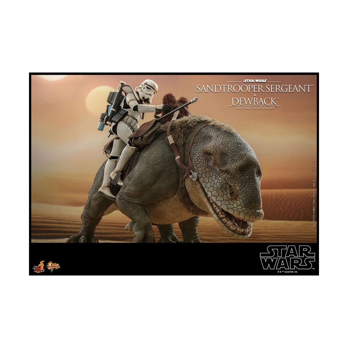 Hot Toys Star Wars - Confezione 2 figure 1/6 Sergente Sandtrooper e Dewback - Episodio IV